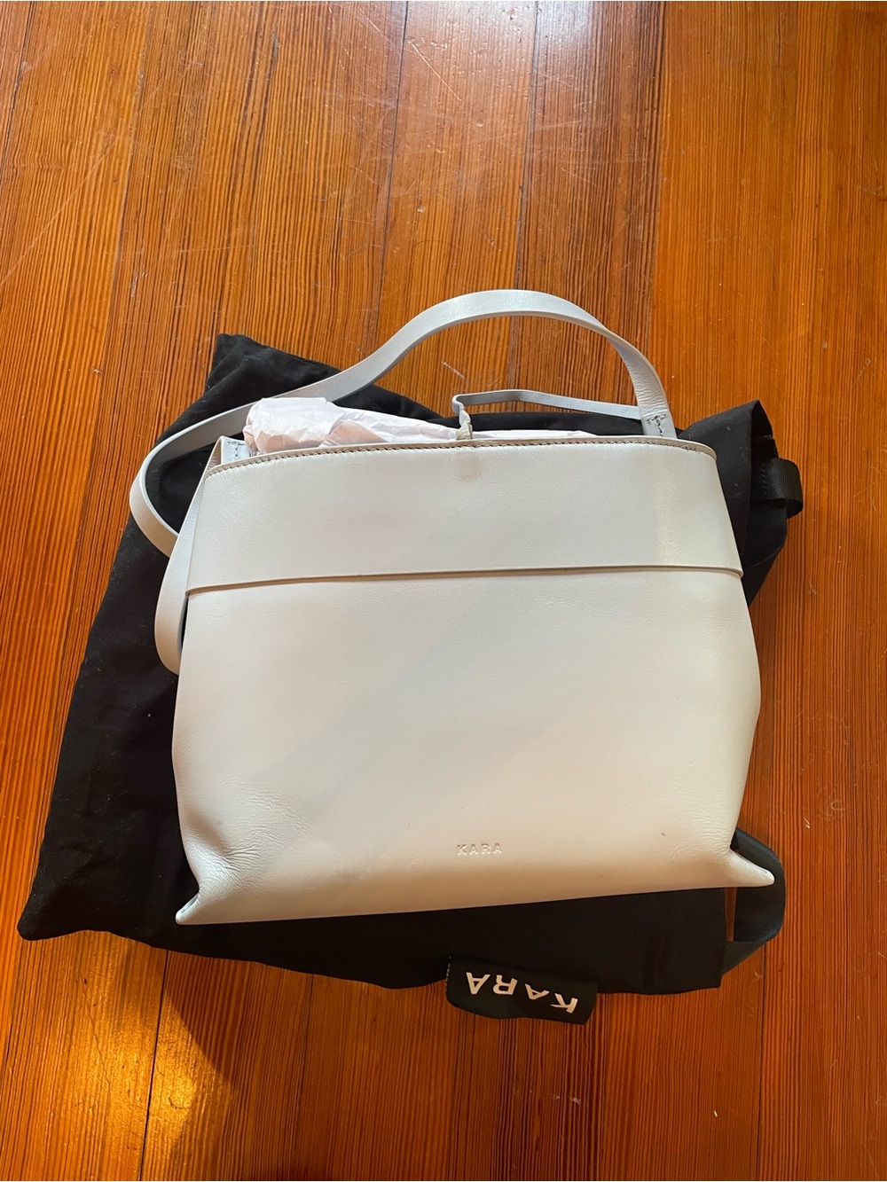 KARA New York Tie Crossbody Bag Baby Powder Blue - Picture 2 of 11